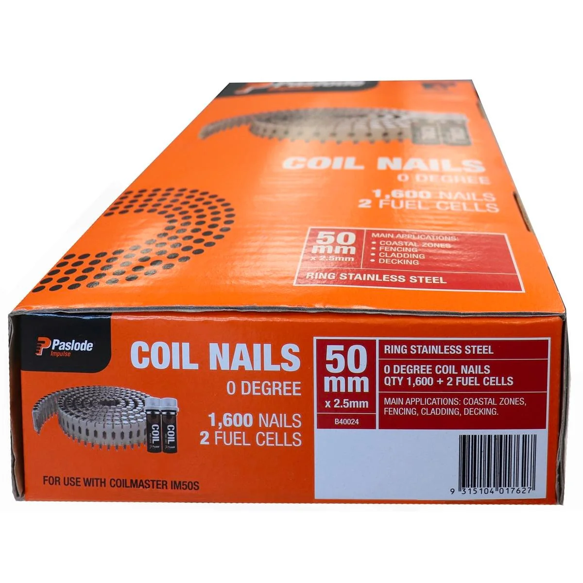Paslode Impulse Stainless Steel Ring Shank Coil Nails 50 x 2.5mm - 1600 Pack