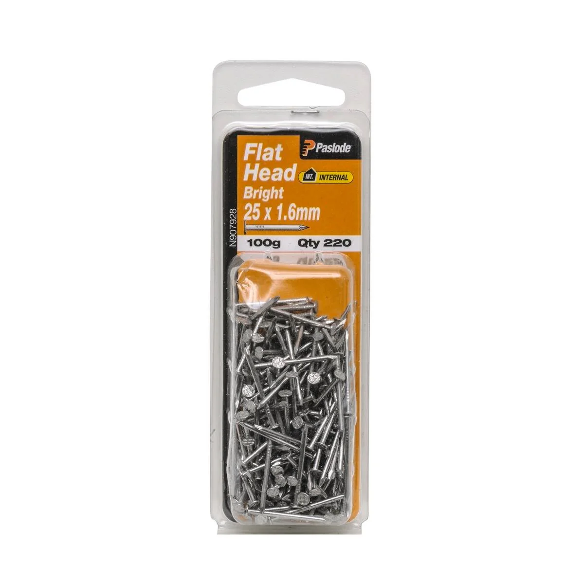 Paslode Flat Head Nails 25 x 1 6mm Bright Steel 220 Pack