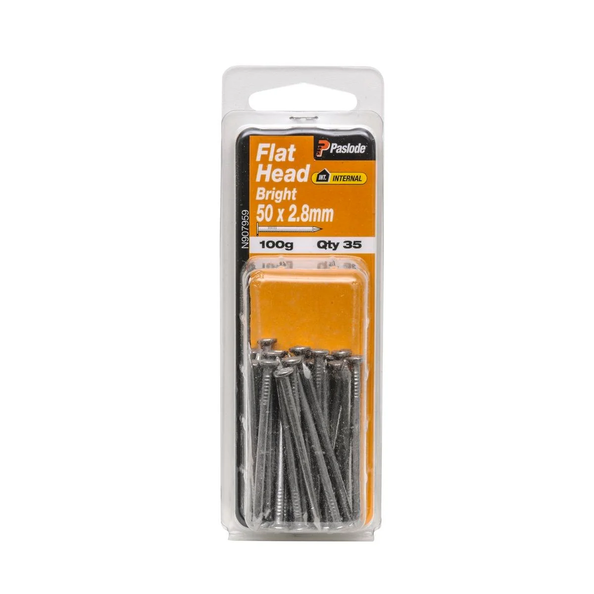 Paslode Flat Head Nails 50 x 2 8 100g Bright Steel 35 Pack