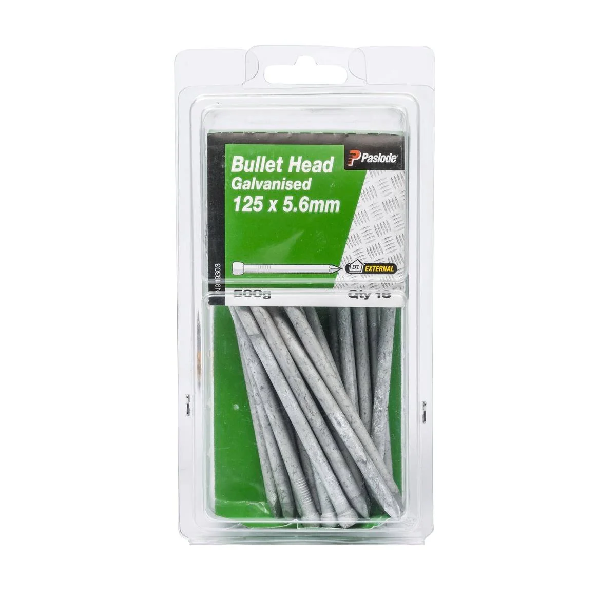 Paslode Galvanised Bullet Head Nails 125mm 5.6mm 500g Durable 16 Pack