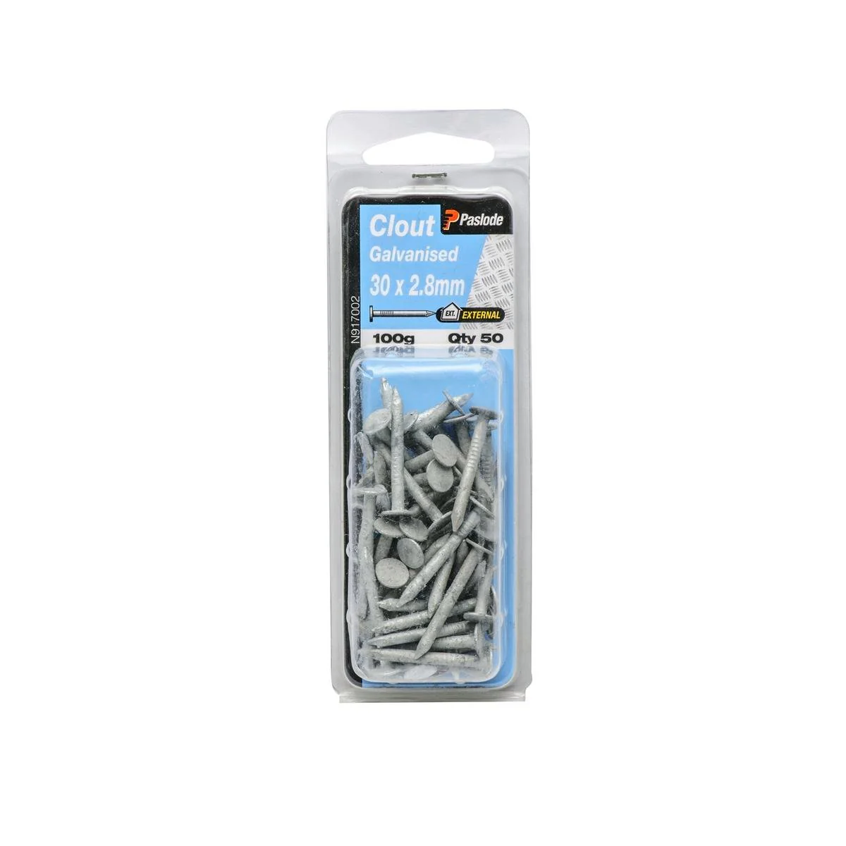 Paslode Galvanised Clouts 30mm 2.8mm 100g Corrosion Resistant 50 Pack