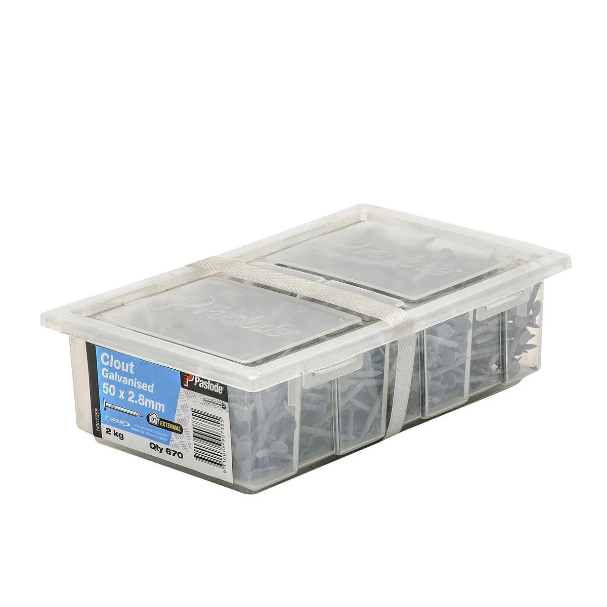 Paslode Galvanised Clouts 50mm x 2.8mm 2kg Pack - Corrosion Resistant