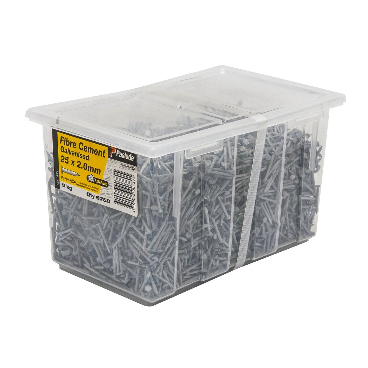 Paslode Galvanised Fibre Cement Nails 25 x 2mm 5kg Corrosion Resistant