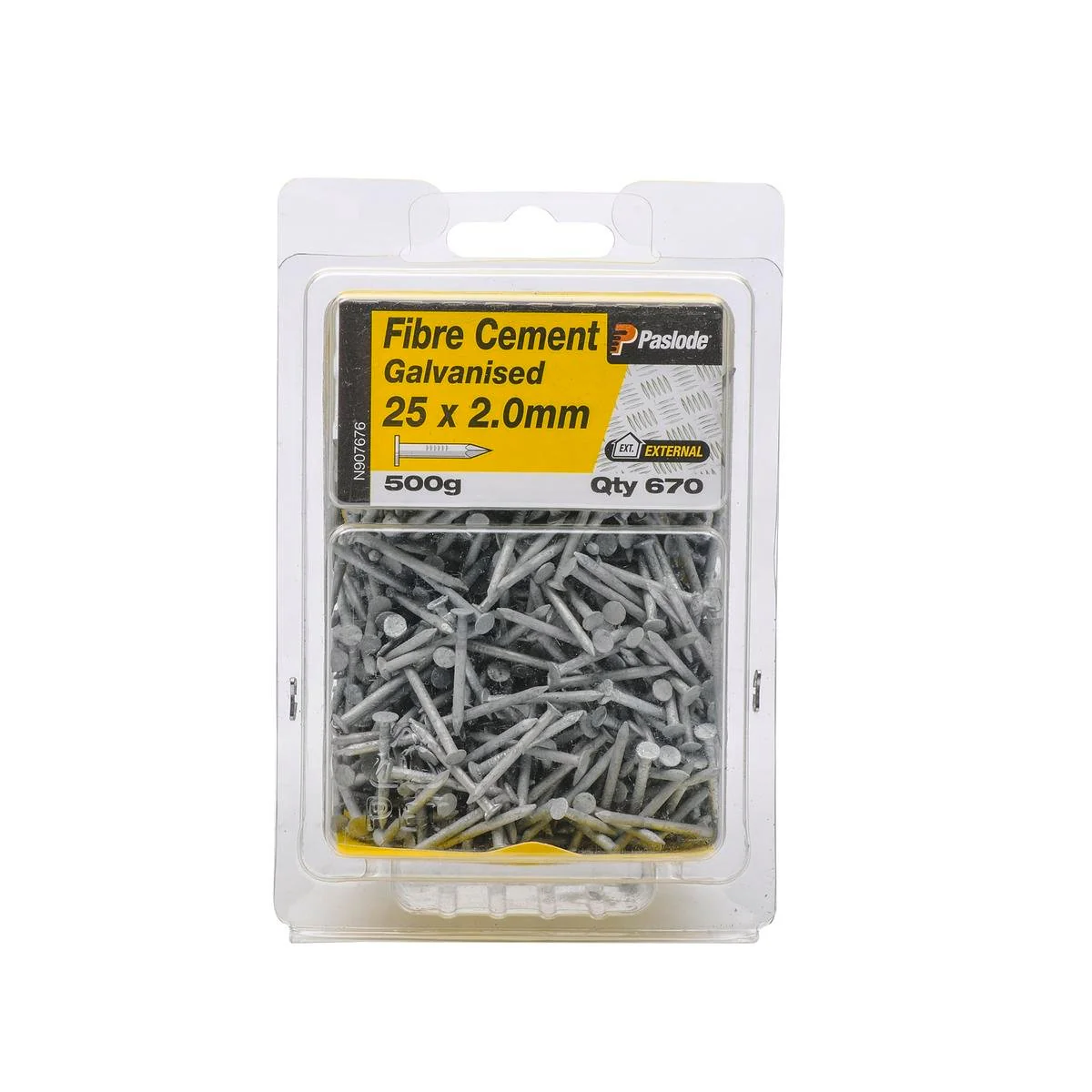 Paslode Galvanised Fibre Cement Nails 25mm 2mm 670 Pack Durable