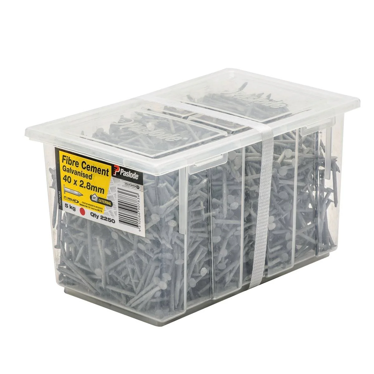 Paslode Galvanised Fibre Cement Nails 40mm 2.8mm 5kg Pack