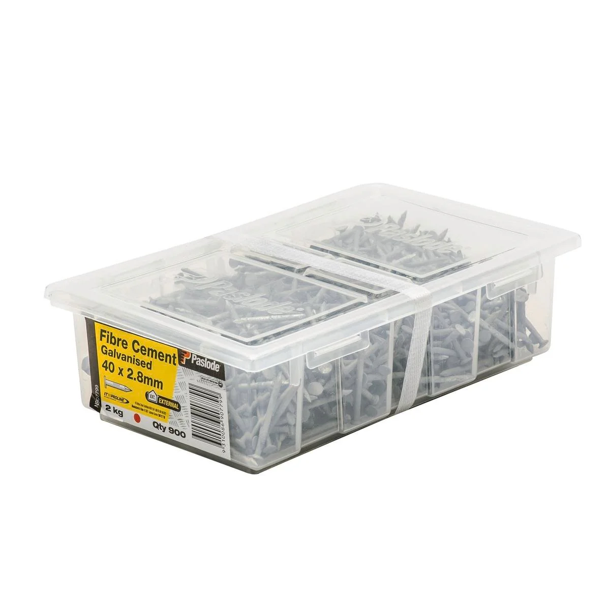 Paslode Galvanised Fibre Cement Nails 40mm 2.8mm 900 Pack Durable