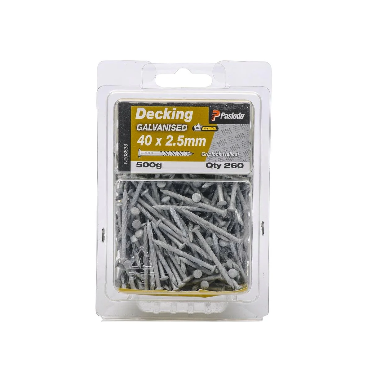 Paslode Galvanised Nails 40mm x 2.5mm 500g Griplock 260 Pack