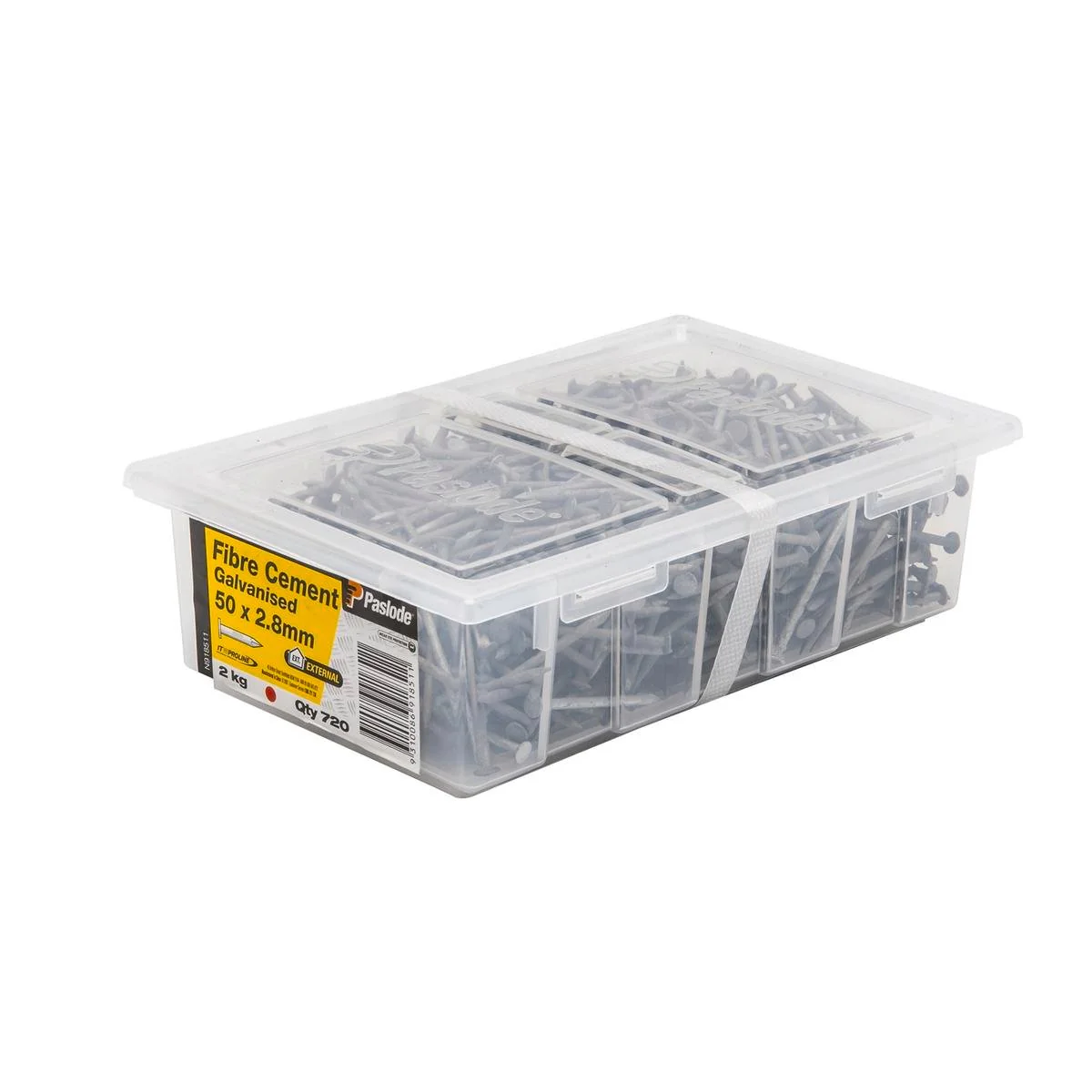 Paslode Galvanised Nails 50 x 2 8mm 2kg Fibre Cement Corrosion Resistant
