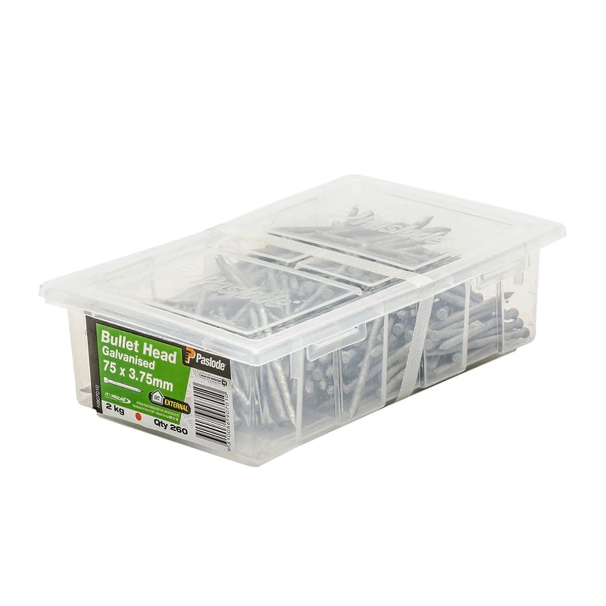 Paslode Heavy Duty Bullet Head Nails 75mm Galvanised 260 Pack