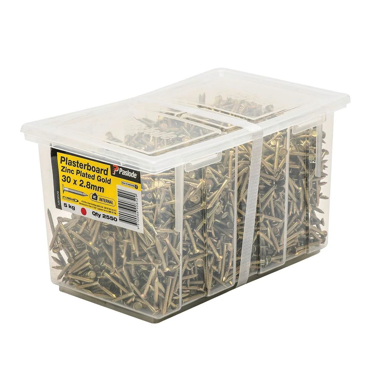 Paslode Plasterboard Nails 30 x 2 8mm Gold Passivated Steel 5kg Pack