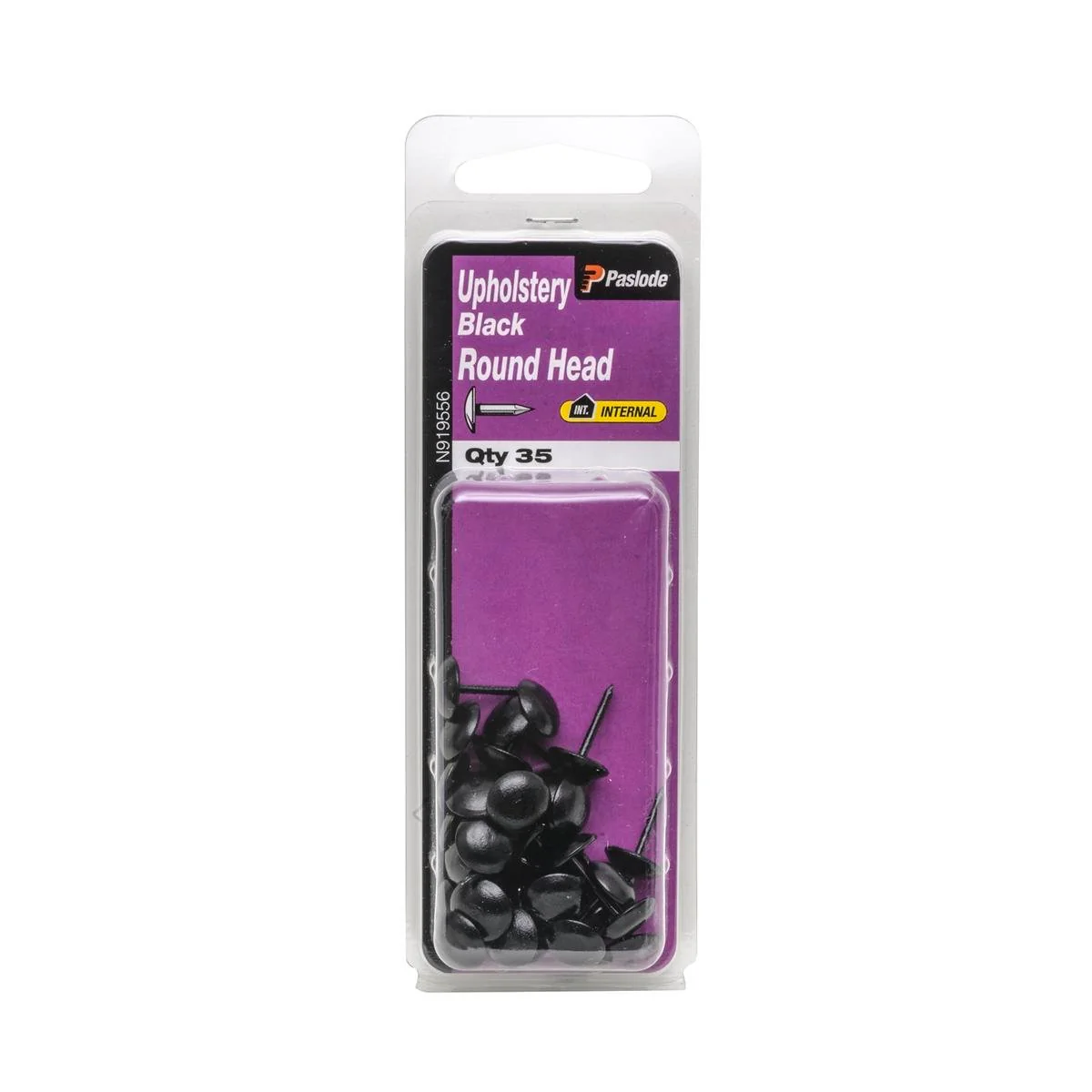 Paslode Upholstery Nails - Black Round Head - 35 Pack - Durable Steel