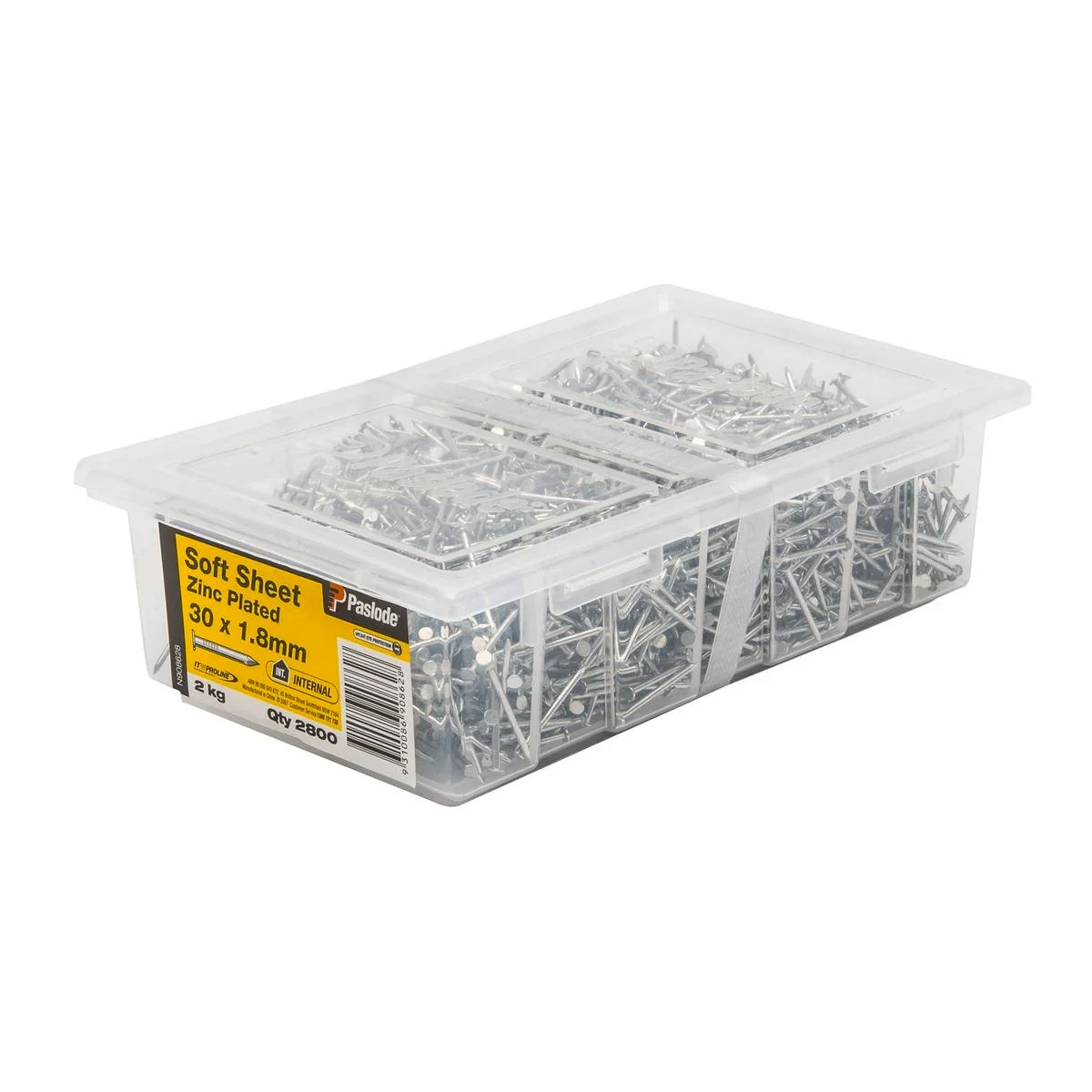 Paslode Zinc Plated Soft Sheet Nail 30mm 1.8mm 2kg Durable Pack