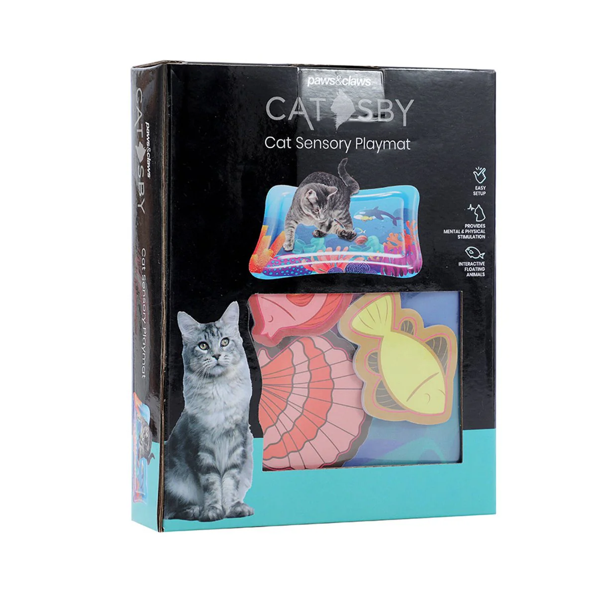 Paws Claws Cat Sensory Water Playmat 59cm x 79cm - Interactive Play - Image 2