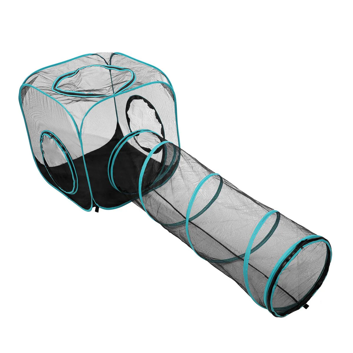 Paws Claws Mesh Pop Up Activity Centre 2 Piece Set 195 x 70 x 70cm - Lightweight, Collapsible - Image 2