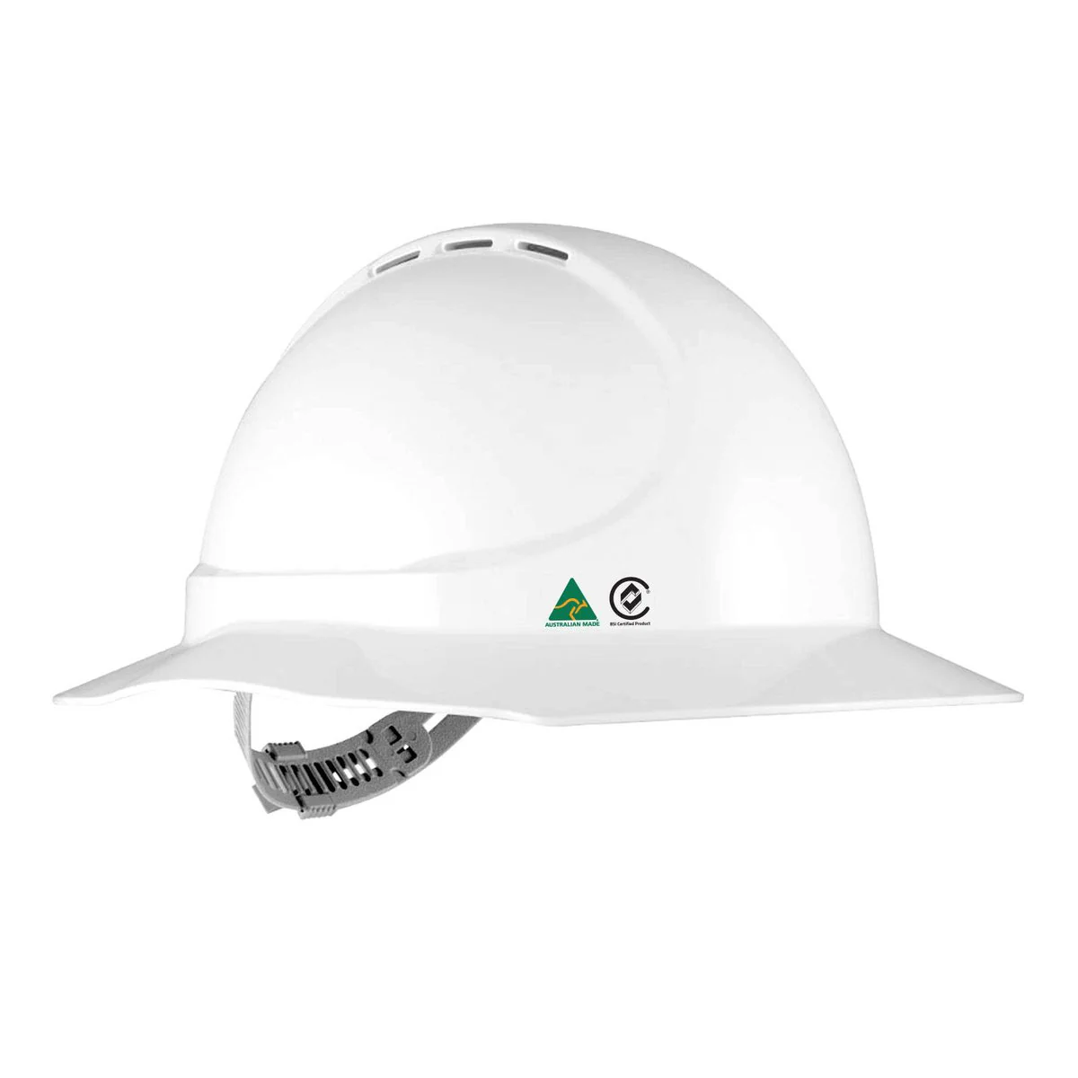 Peak Armour Broadbrim Hard Hat - Lightweight - BSI Certified - 6-Point Harness