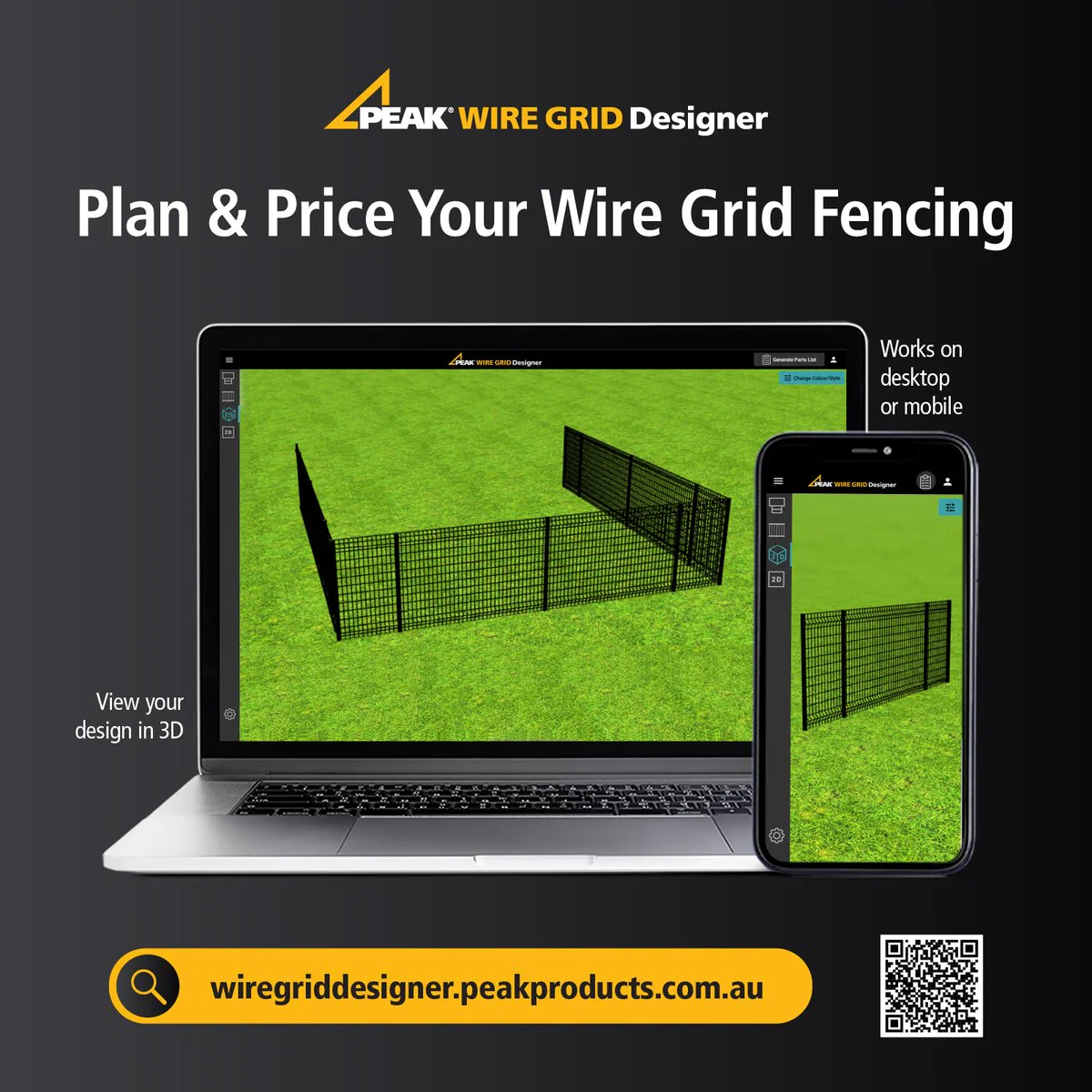 Peak Black Steel Fence Brackets - Wire Grid Fencing 6 Pack - 107mm x 10mm x 115mm - Durable - Image 2