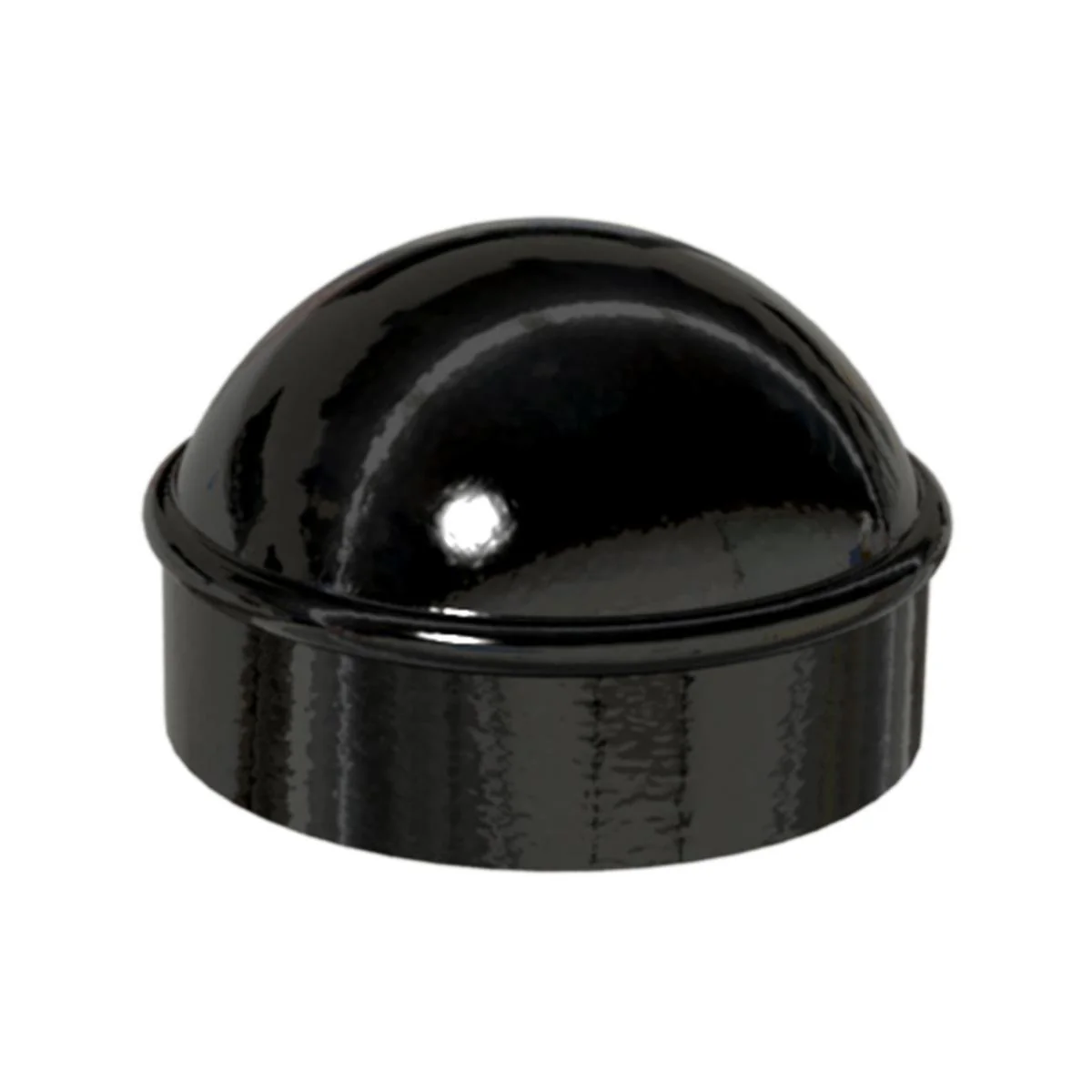 Peak Chain Link Fencing 48mm Black Main Post Cap - Durable Die-Cast Aluminium - Easy Installation
