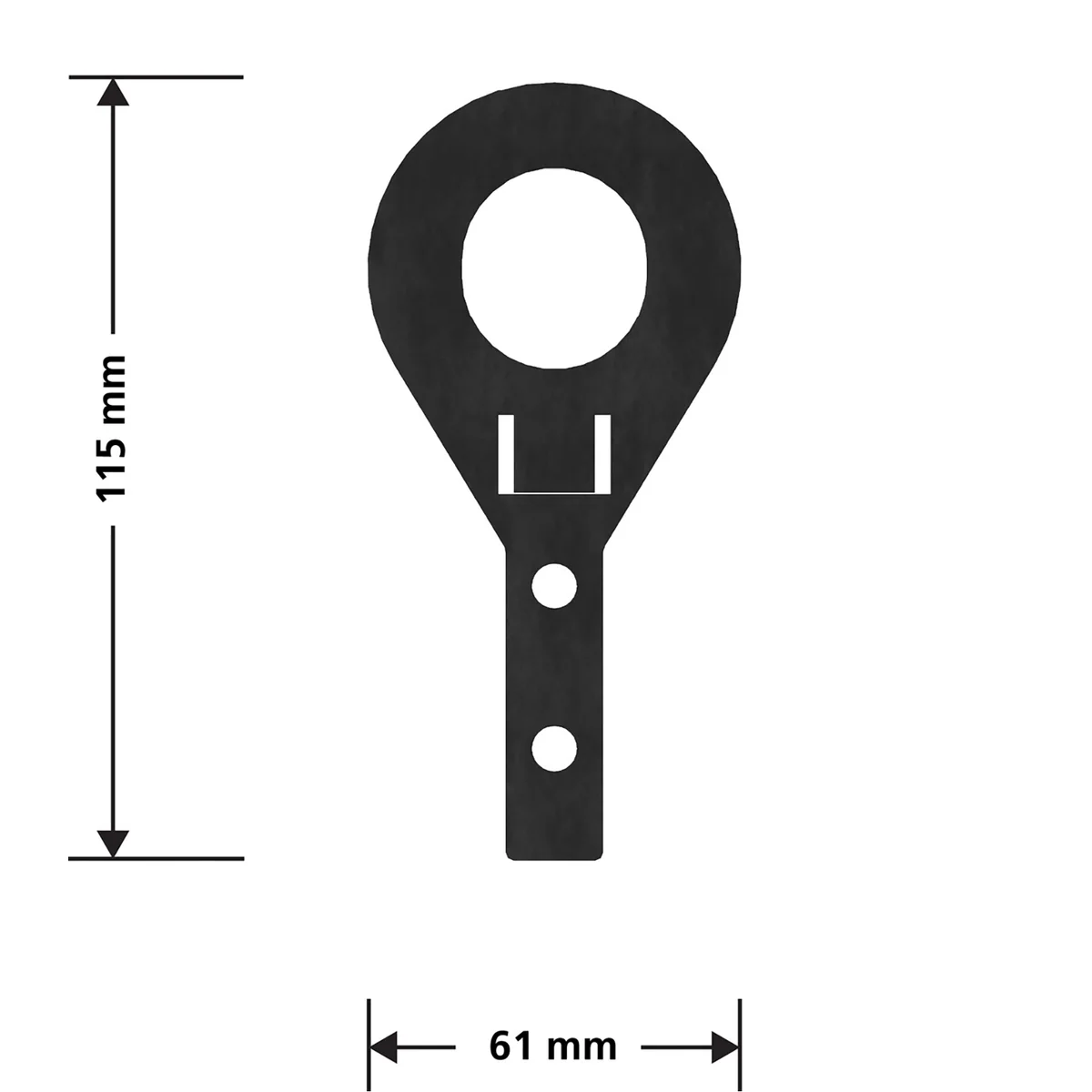 Peak No Dig Fencing Black Steel Cut Panel Brackets - 115mm x 61mm - Rust-Resistant - Image 2