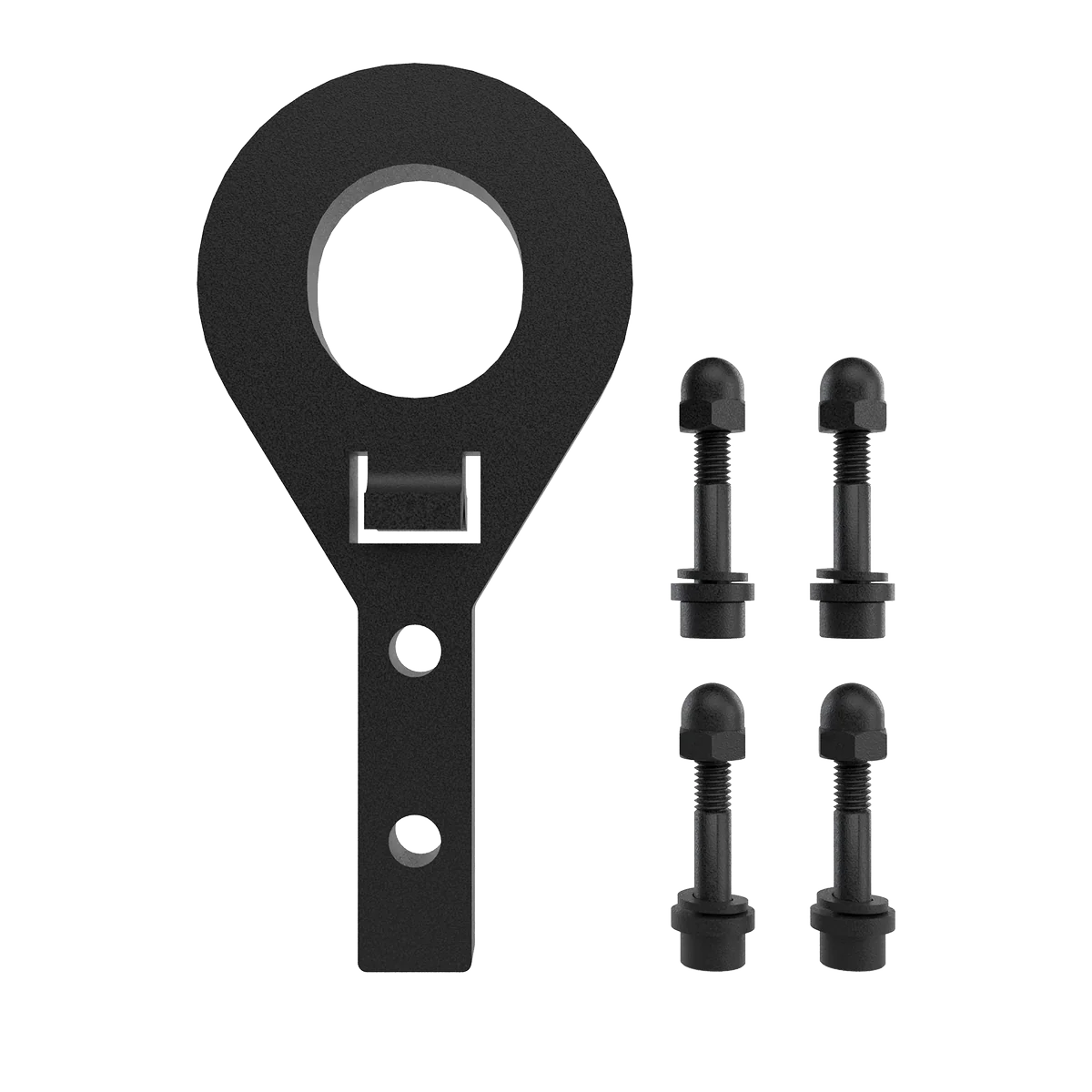 Peak No Dig Fencing Black Steel Cut Panel Brackets - 115mm x 61mm - Rust-Resistant - Image 3