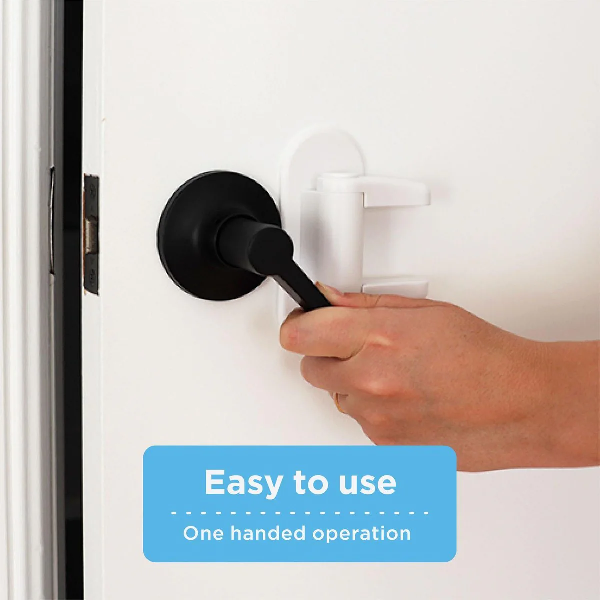 Perma Child Safety Door Lever Lock - 2 Pack - Plastic - Easy Install - Image 4