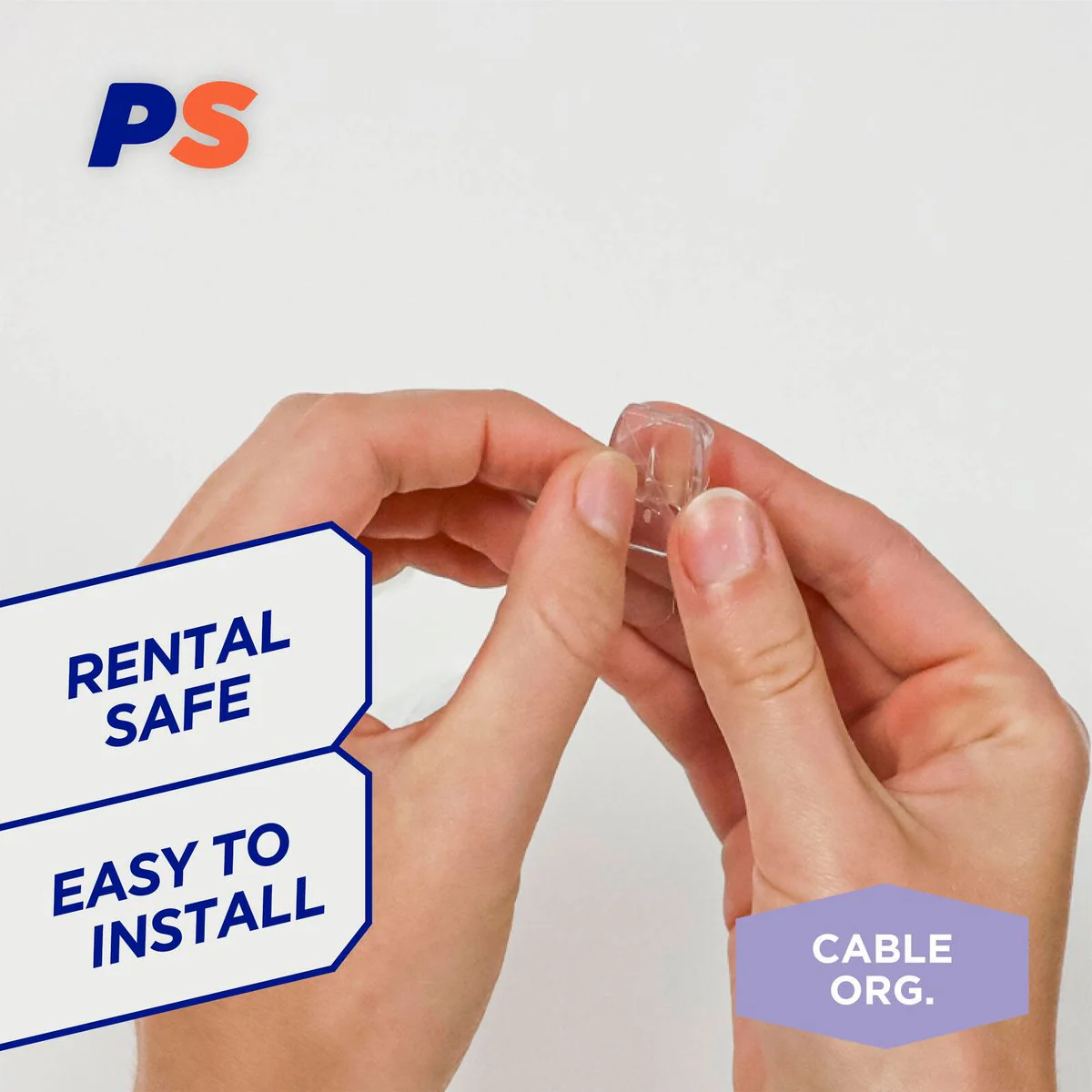 Permastik Clear Cord Clips - 12 Pack - Plastic - Easy to Apply - Image 3
