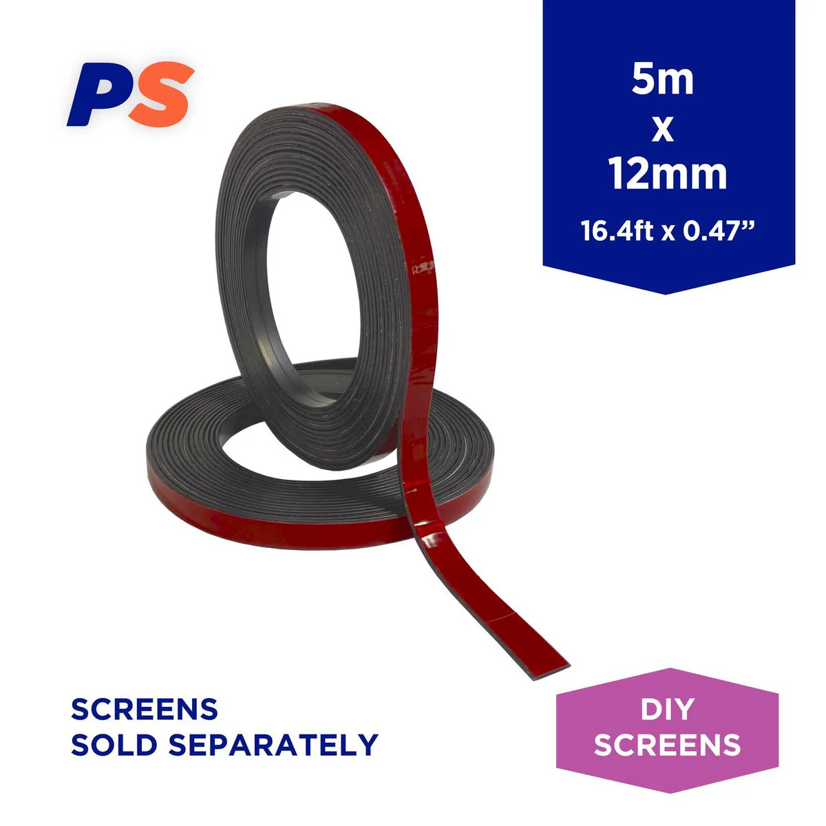 Permastik Magnetic Tape 12mm x 5m - Double-Sided Adhesive - Black - Image 2