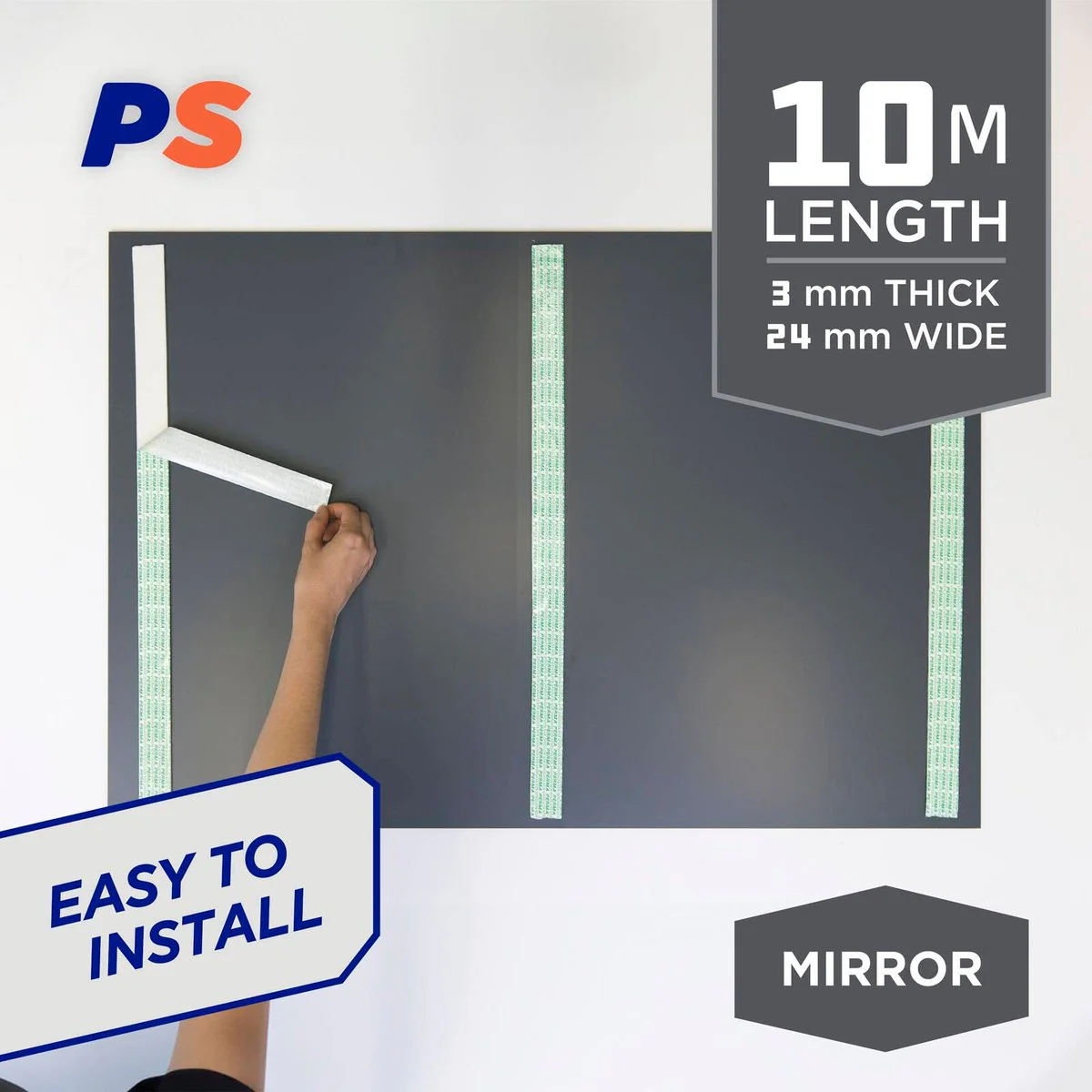 Permastik Mirror Mounting Tape - 10m x 24mm - Foam - Max Bond Strength - Image 3