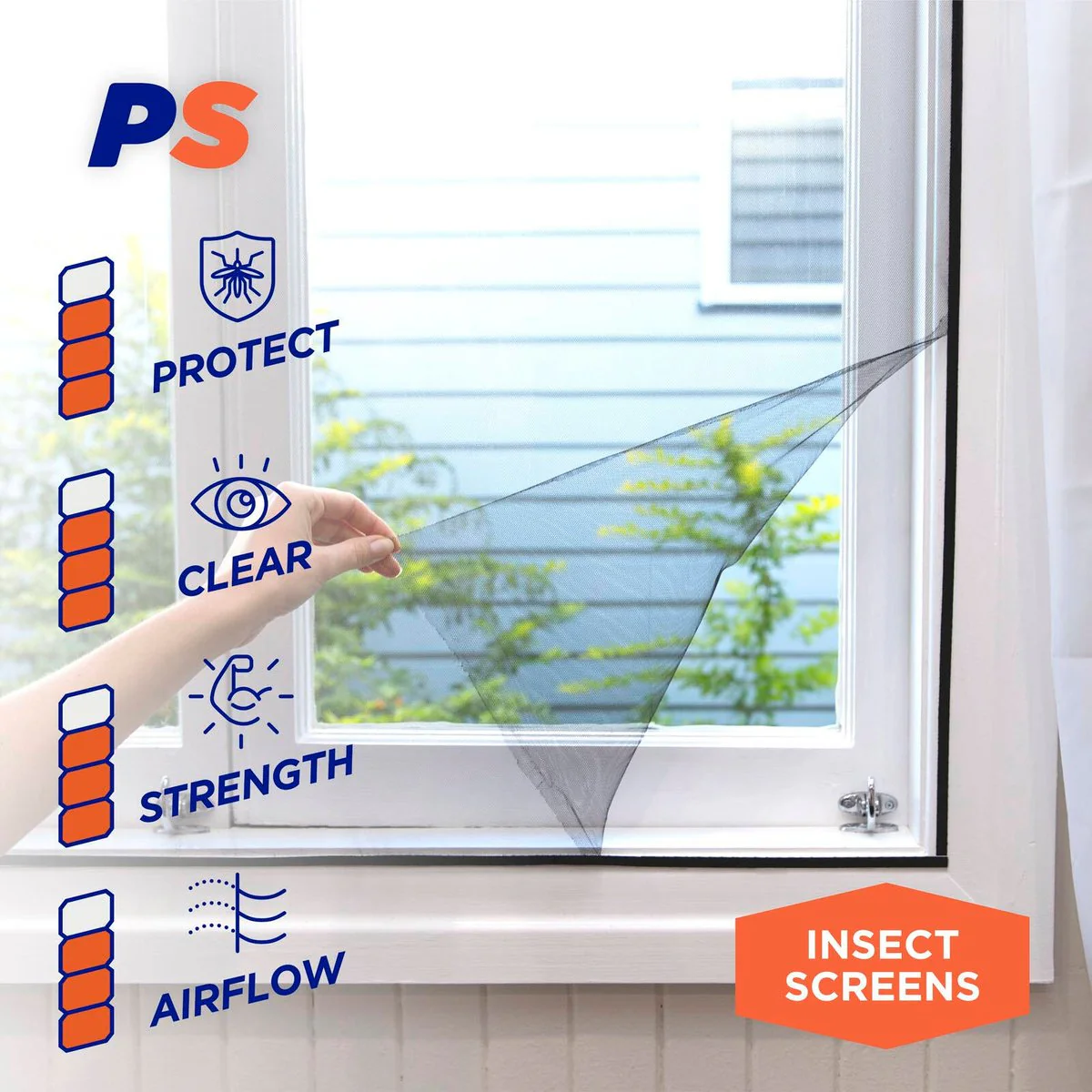 Permastik Removable Insect Screen - 1.5m x 1.3m - Polyester - DIY Installation - Image 4