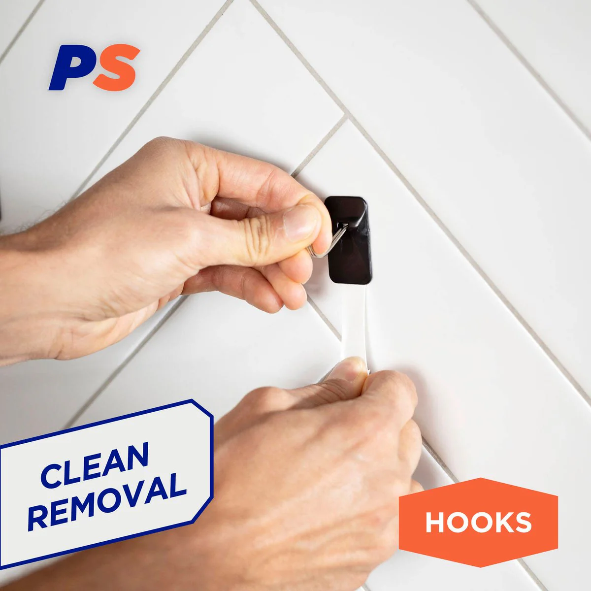 Permastik Small Black Kitchen Hooks 9 Pack - 22mm x 40mm - Holds 500g - Image 4