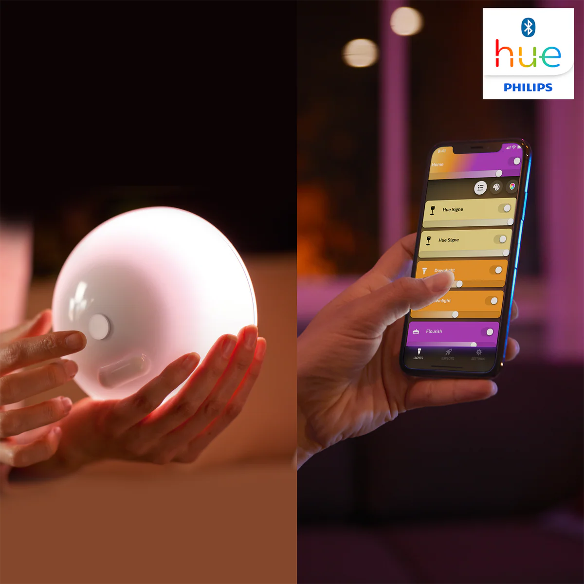 Philips Hue Go Portable Smart Lamp - 520lm - Synthetic - App Controlled - Image 5