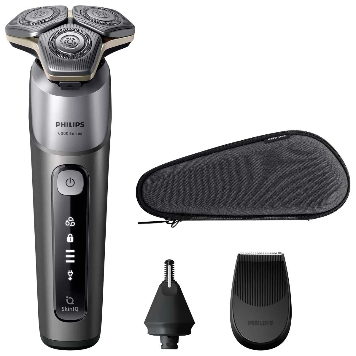 Philips Series 6000 SkinIQ Electric Shaver S6830/95 Ash Grey Gentle