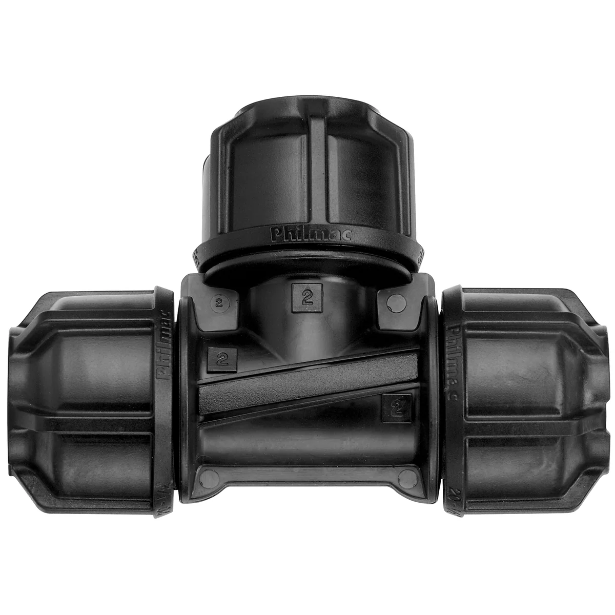 Philmac 25mm Poly Pipe Tee - Polypropylene - Compact - PN16 Rated
