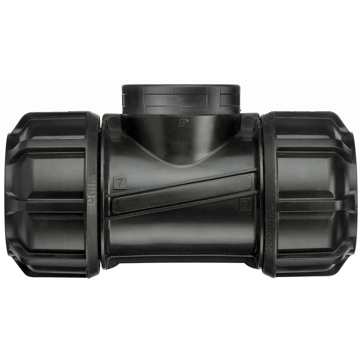 Philmac Metric Pipe Tee - 20mm x 20mm x 3/4 Polypropylene - Durable Fit