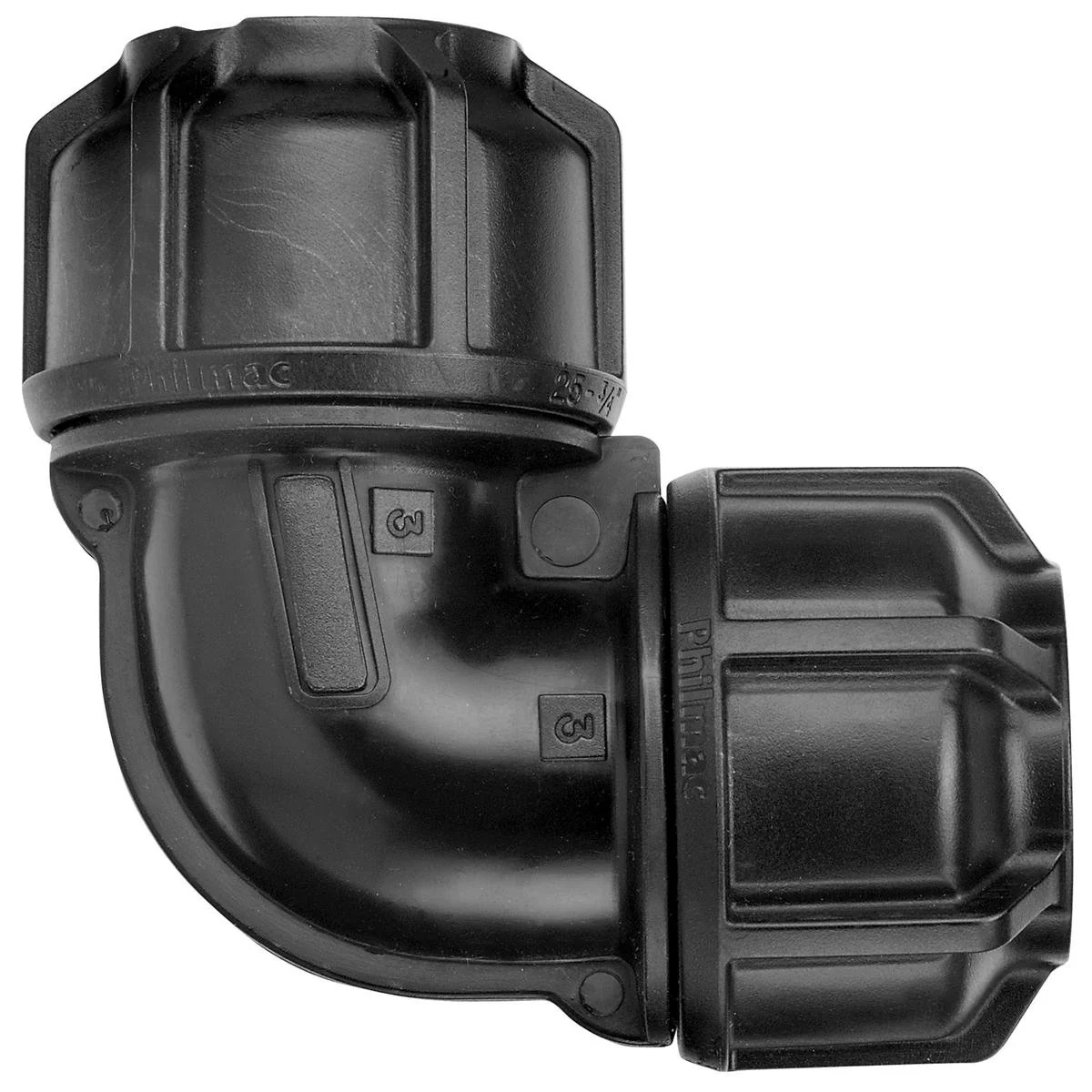 Philmac Pipe Elbow - 16mm x 16mm - Polypropylene - Easy Disassembly