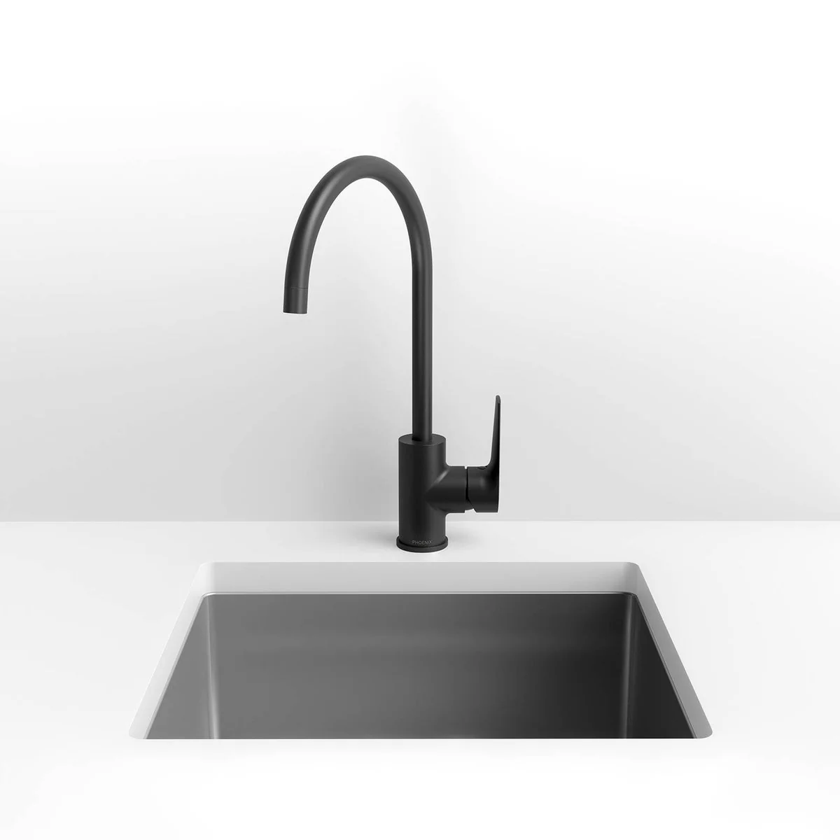 Phoenix Black Matte Bailey Sink Mixer - 360° Swivel Spout - Lead-Free - 99mm x 370mm x 237mm - Image 3