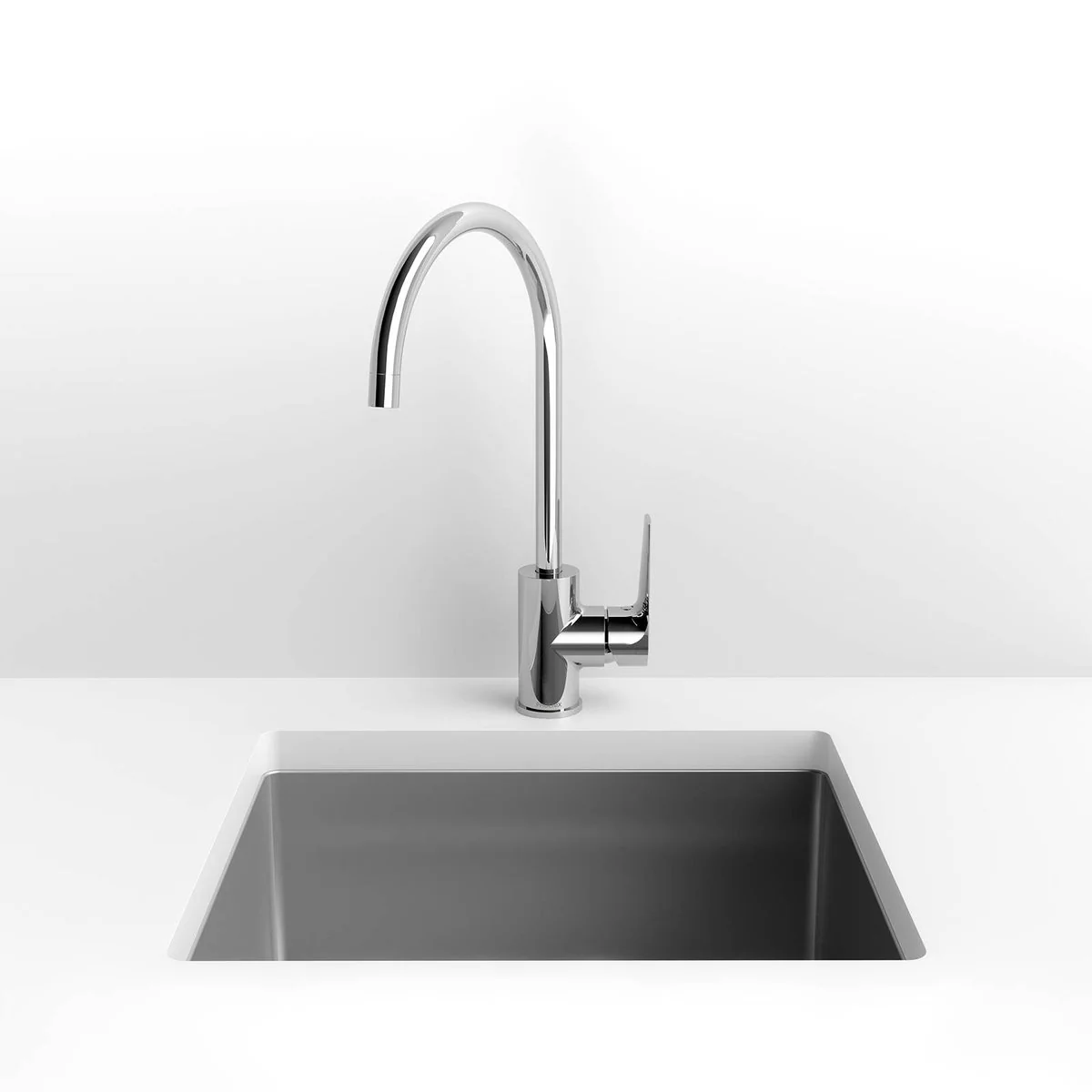 Phoenix Chrome Bailey Sink Mixer - 360° Swivel Spout - Lead-Free Brass - 99mm x 370mm x 237mm - Image 3