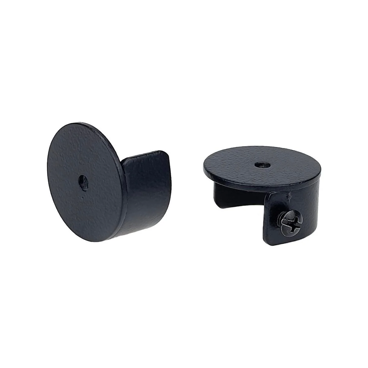 Pillar 16mm Black Curtain Rod Stirrup Bracket 2 Pack - Supports 16mm Rods - Secure Installation