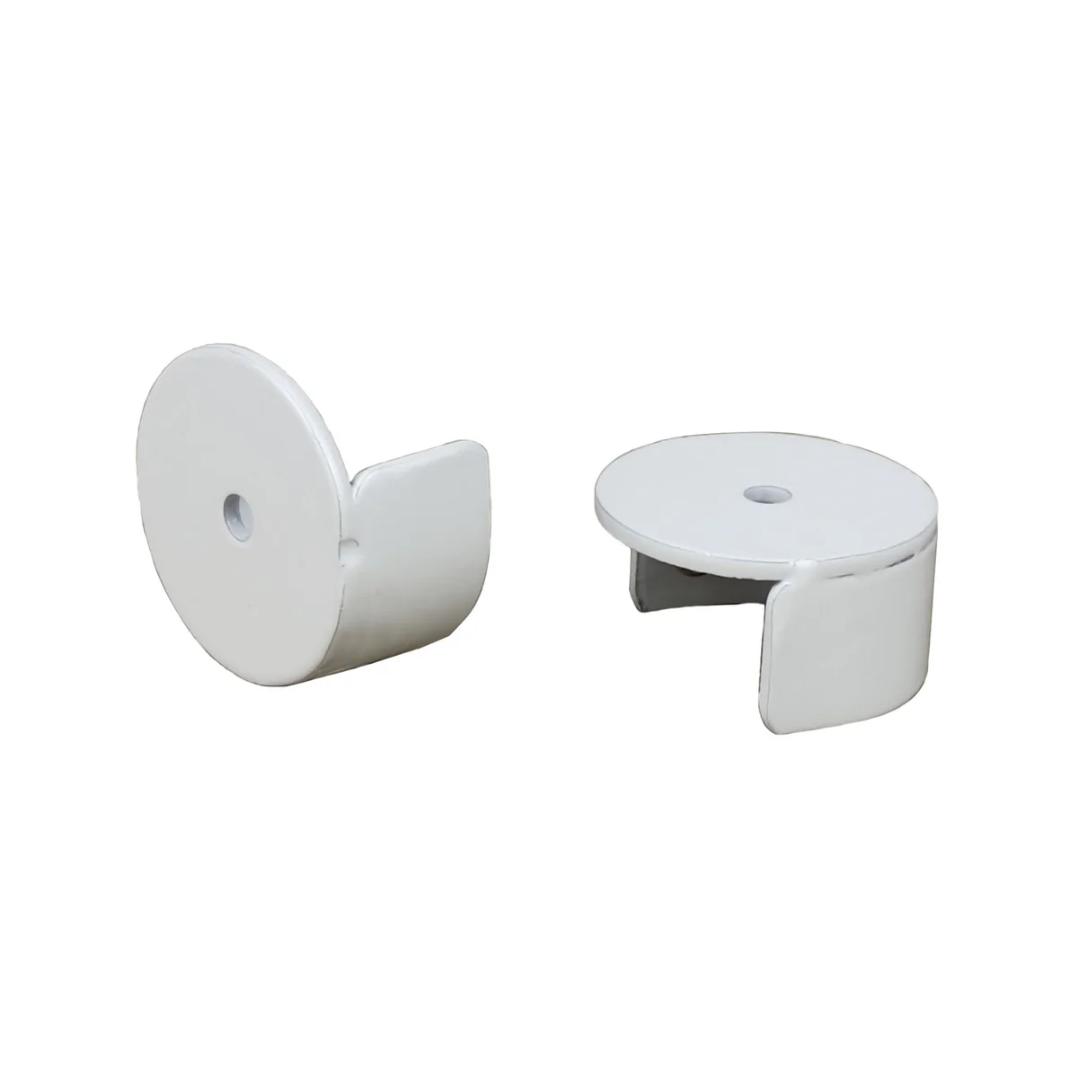 Pillar 25mm White Curtain Rod Stirrup Bracket 2 Pack - Secure Support
