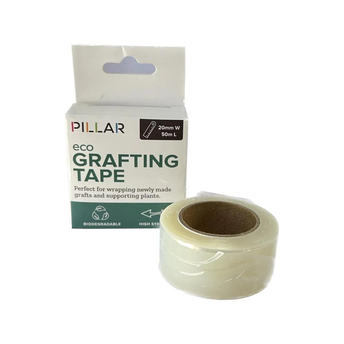 Pillar Clear Eco Grafting Tape 20mm x 50m - High Stretch Plant Support