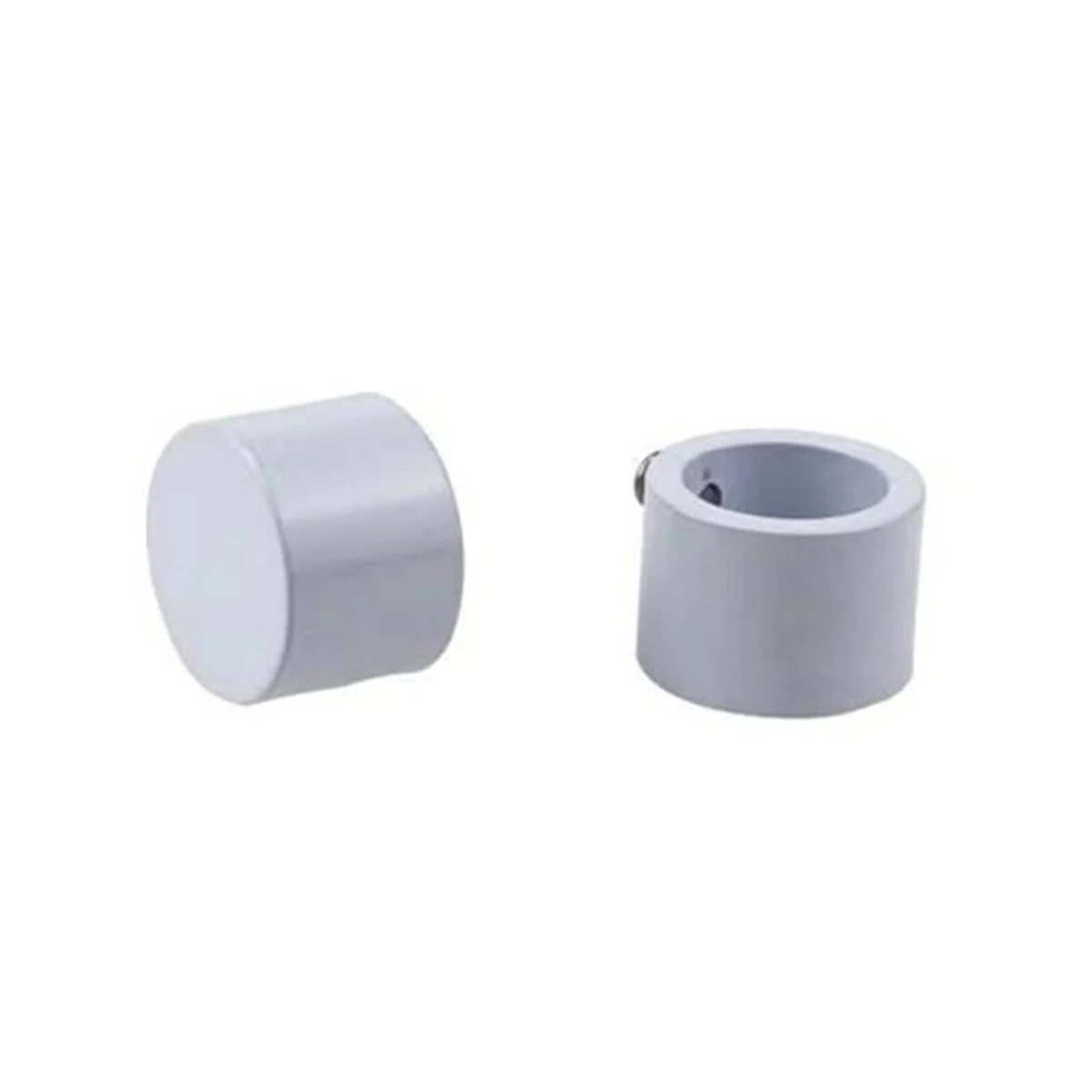 Pillar Curtain Rod Finial - 25mm - Aluminium - Gloss White