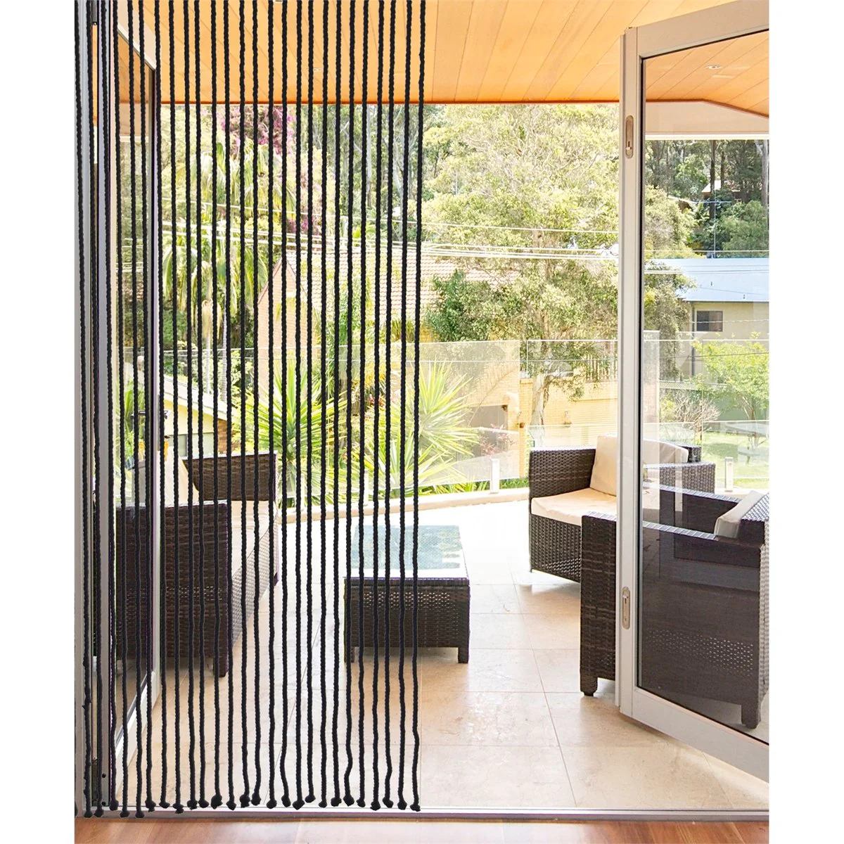 Pillar Nautica Door Curtain - 90cm x 200cm - Cotton - Insect Protection - Image 3