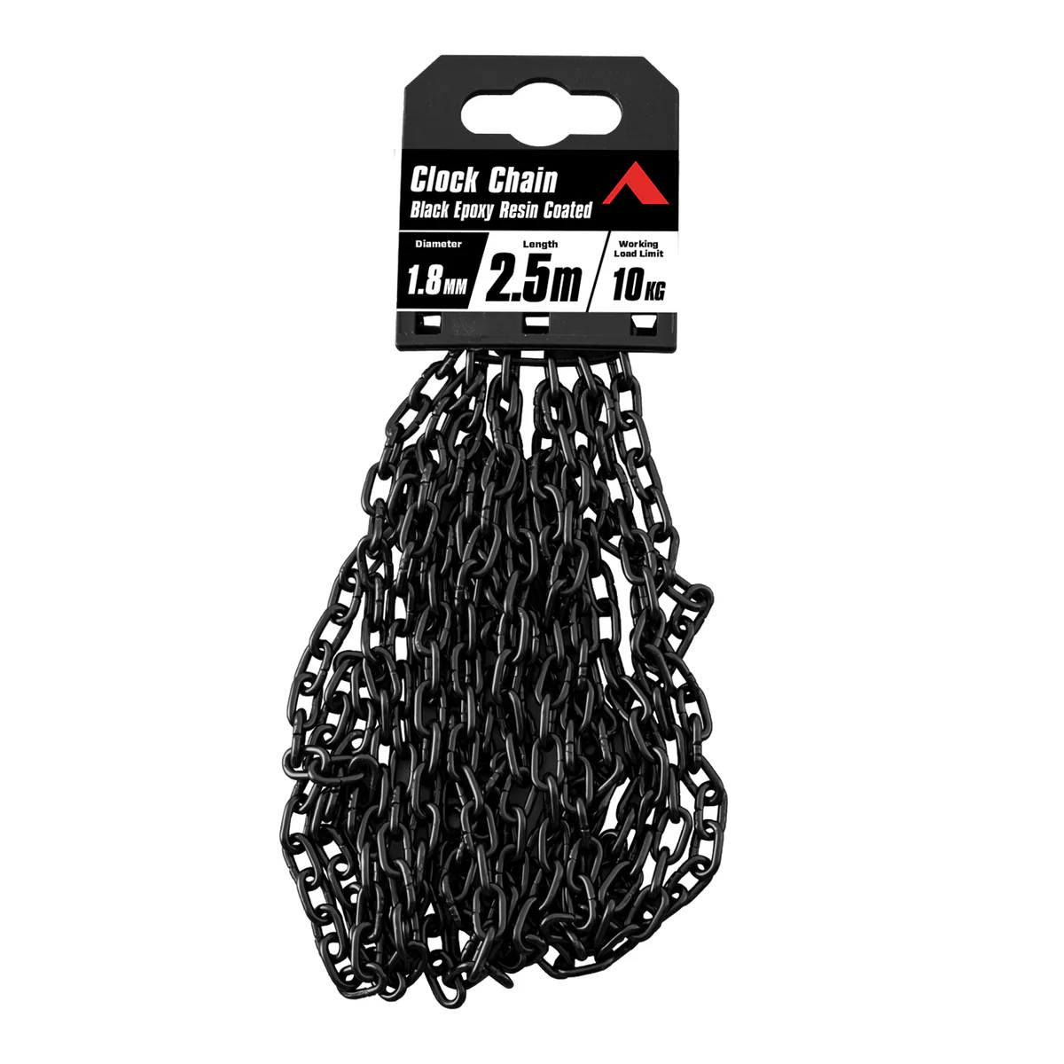 Pinnacle 1 Clock Chain 8mm x 2.5m - Black Matte - 10kg Load Limit