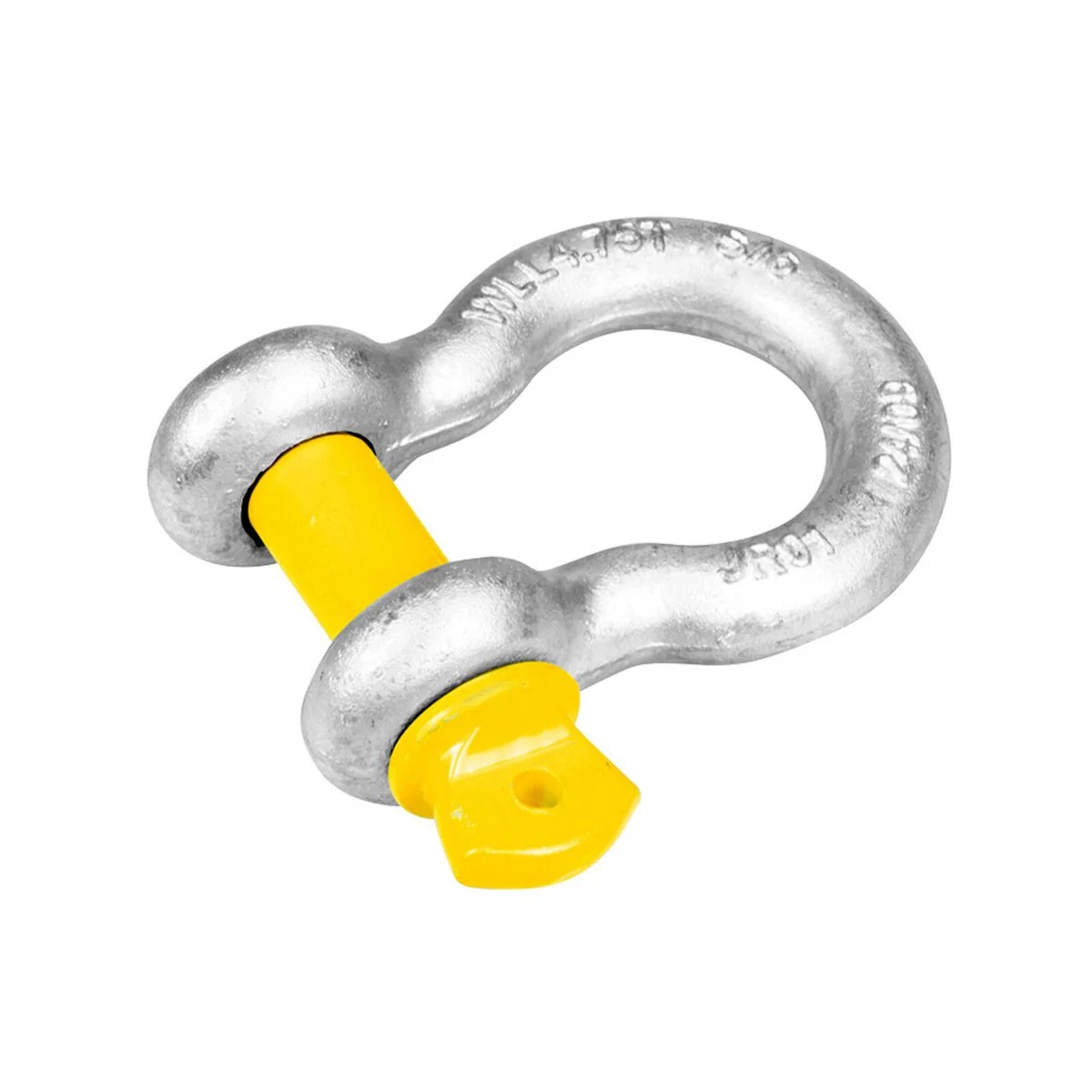 Pinnacle 19mm Galvanised Bow Shackle - Heavy-Duty Lifting & Towing - Silver