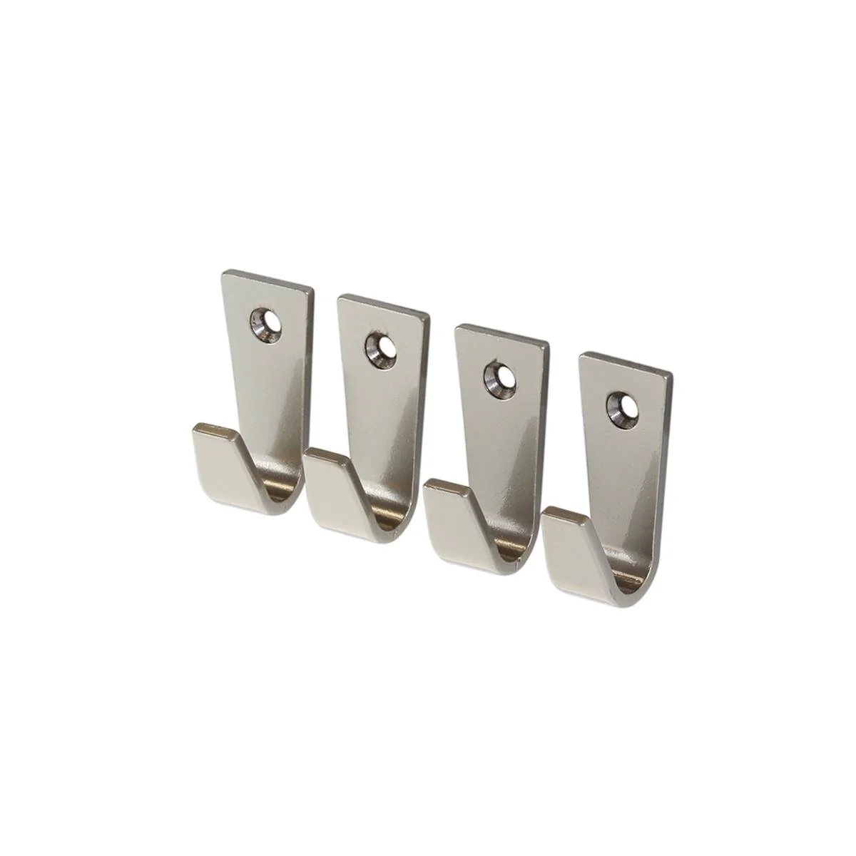 Pinnacle 50mm Satin Nickel Hanging Hooks - 4 Pack - Metal - Durable