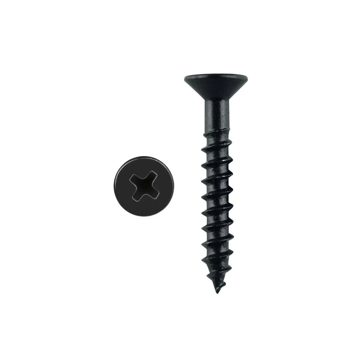 Pinnacle Black Countersunk Timber Screw 4.0 x 25mm Metal 20 Pack