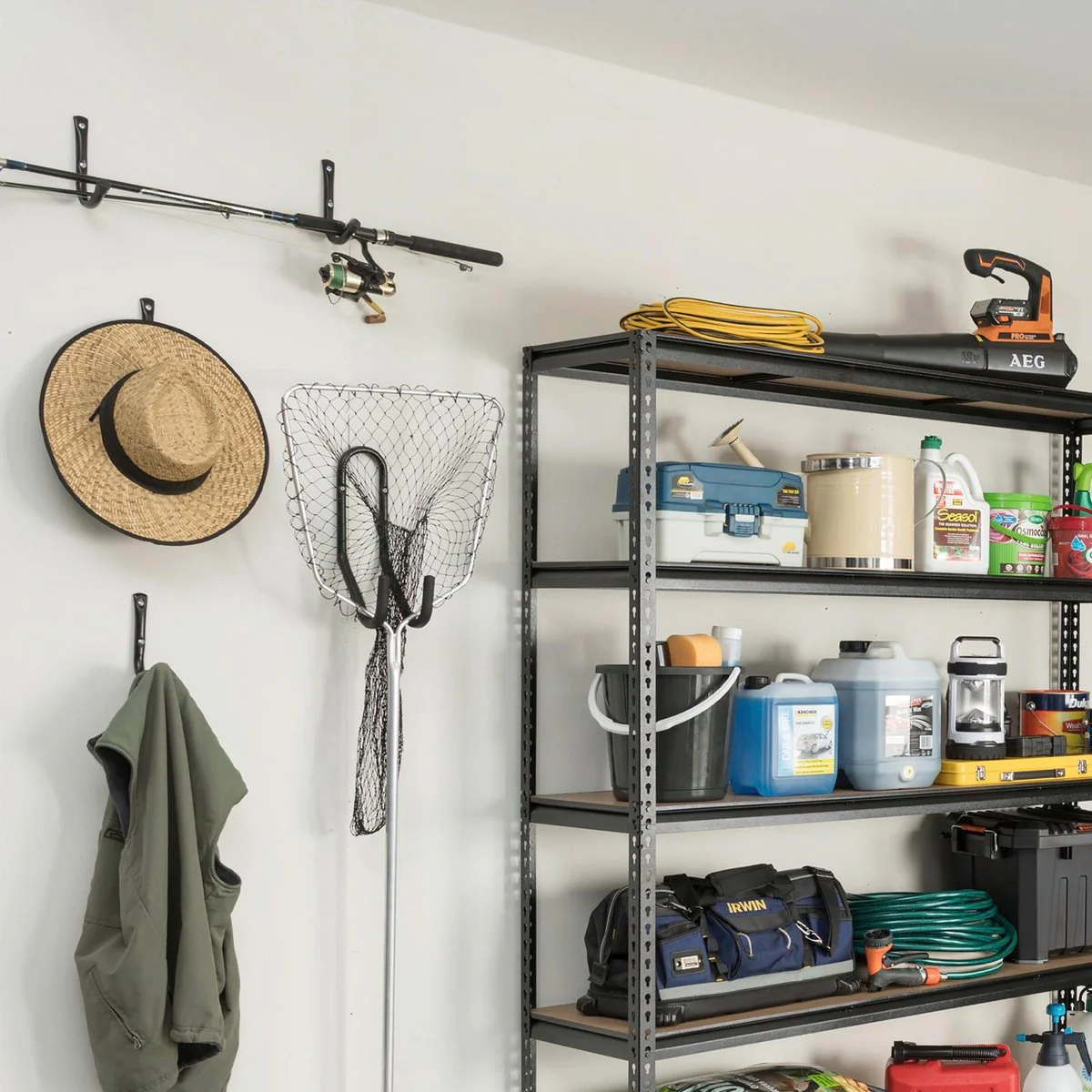 Pinnacle Dual Storage Garage Hook - 35kg - Steel - Gloss Black - Image 2