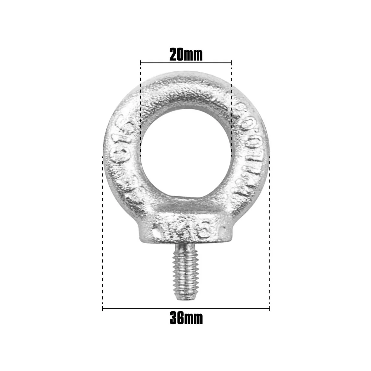 Pinnacle Eye Bolt - M6 - Zinc Plated - Heavy Duty - 90kg Load Rating - Image 2