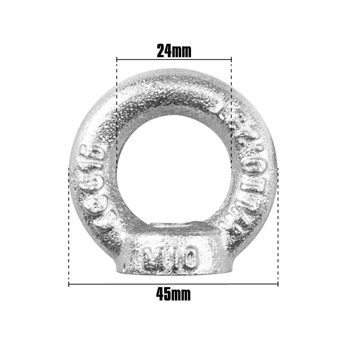 Pinnacle Eye Nut - 43 x 49 x 14mm - Zinc Plated - Heavy Duty - Image 2