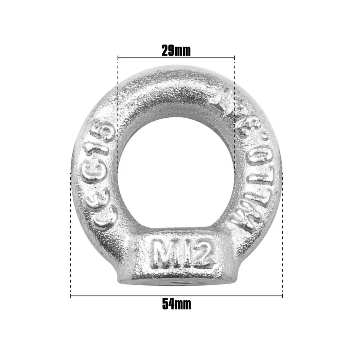 Pinnacle Eye Nut - 50 x 55 x 13mm - Zinc Plated - Heavy Duty - Image 2