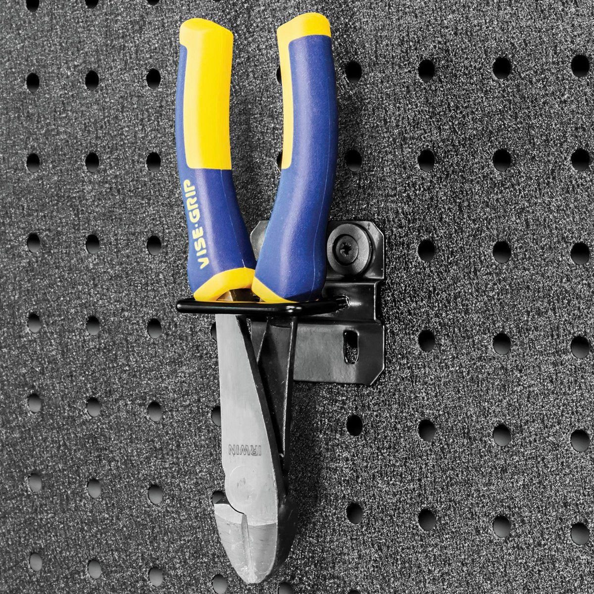 Pinnacle Black Gloss Heavy Duty Pegboard Tool Holder 6 Pack - 50mm x 50mm x 40mm - Image 2